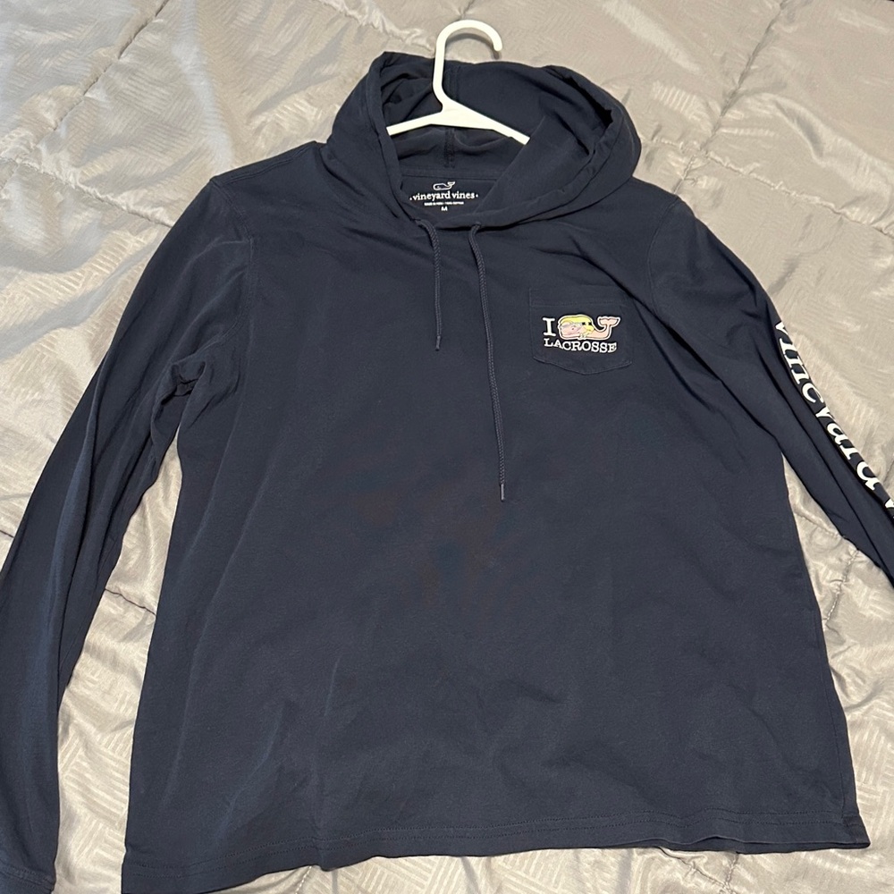 Vineyard Vines Navy Lacrosse Hoodie